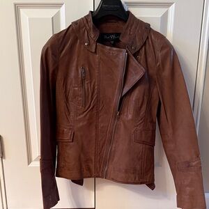 Velvet Heart Brown Leather Motorcycle jacket